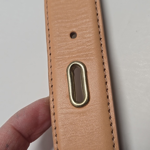 {J. Crew} Tan Leather Belt with Gold Accents - Size XS - Picture 9 of 11